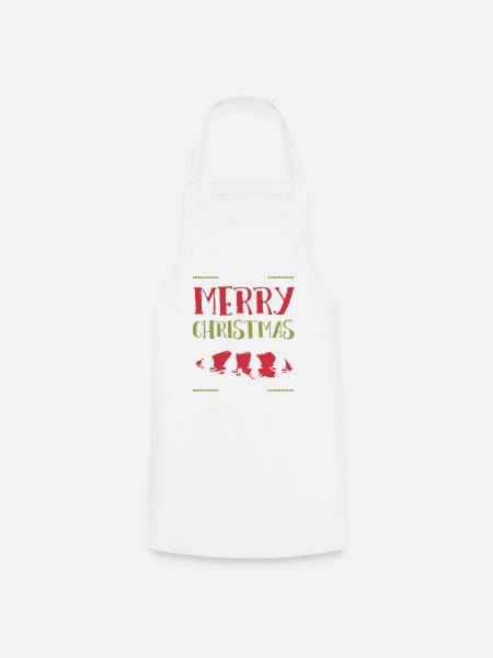 Frohe Weihnachten - Kochschürze - Weiß