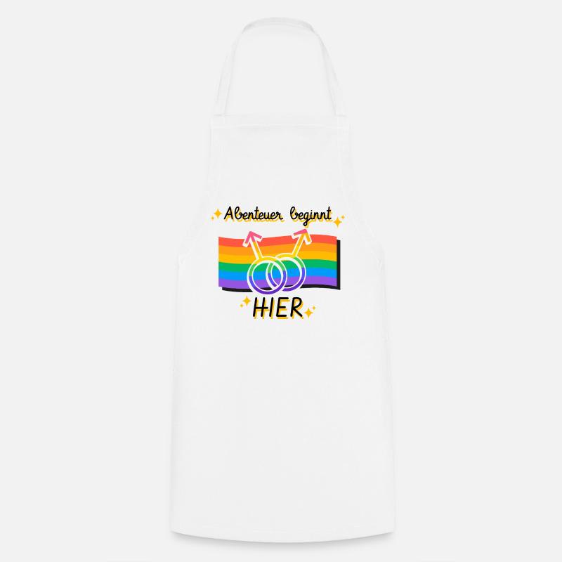 Vernetzte Pride Geschlechtsymbole - Kochschürze - Weiß