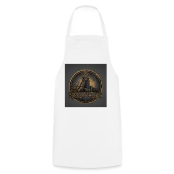 RuhrpottLiebe Stahlwerk Motif - Cooking Apron - white - Front - AI Model Male 185 dark (185cm)