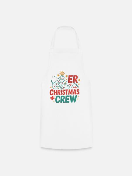 ER Weihnachts Crew - Kochschürze - Weiß