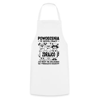 New Job Farewell Farewell Gift Colleague - Cooking Apron - white - Front - AI Model Male 185 dark (185cm)