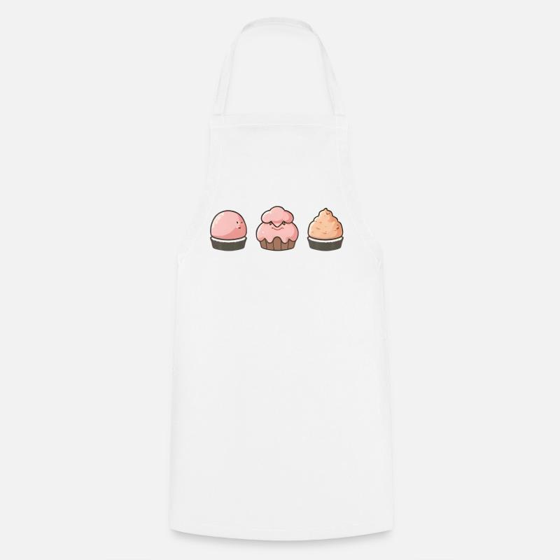 Cupcaake – Kawaii Cupcake Design for Candy-L - Cooking Apron - white