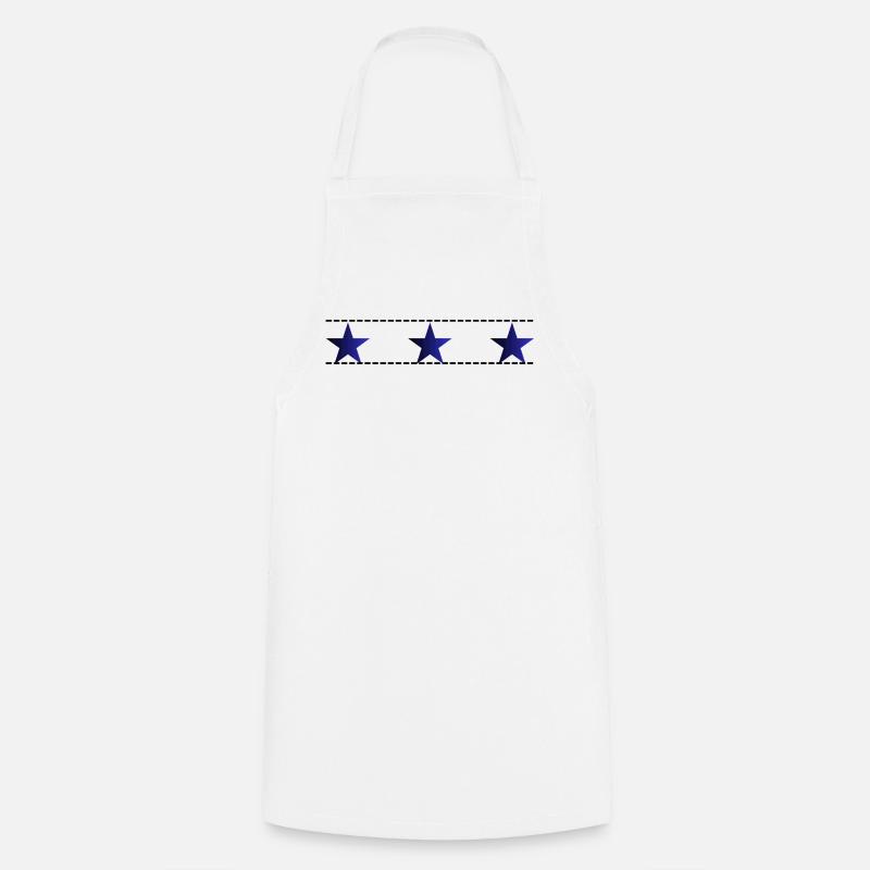 Tripple Star - Cooking Apron - white
