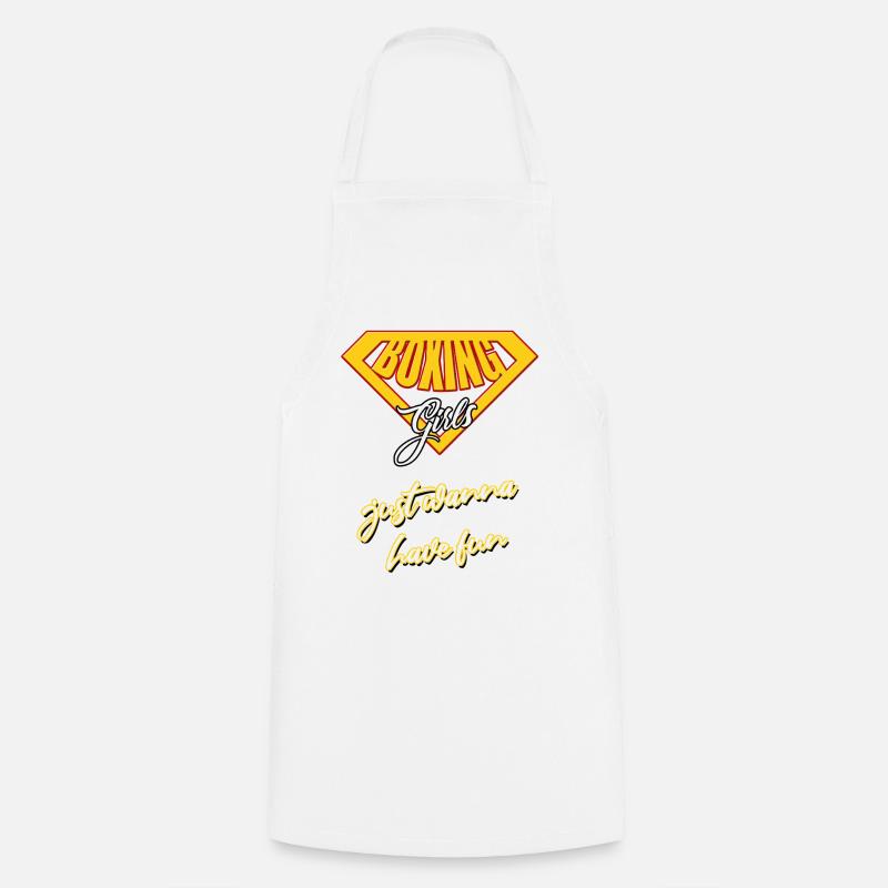 Boxeuse Fille - Tablier de cuisine - blanc