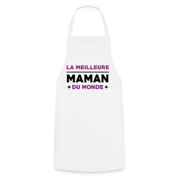 La meilleure maman du monde - fête des mères - Tablier de cuisine - blanc - Devant - AI Model Male 185 dark (185cm)