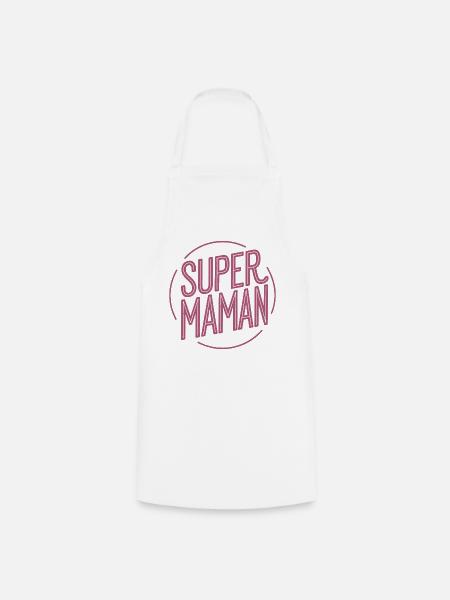 Super-Mama - Kochschürze - Weiß