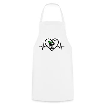 Mojito Heart Cocktail Mint Glass Summer - Cooking Apron - white - Front - AI Model Male 185 dark (185cm)