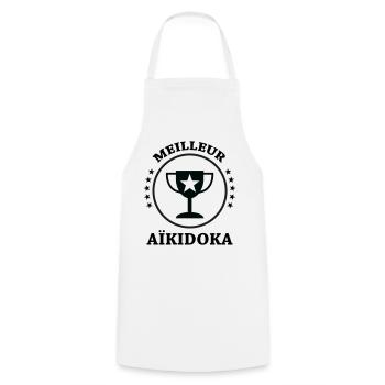 Bestes Aikido – Aikido - Kochschürze - Weiß - Vorne - AI Model Male 185 dark (185cm)