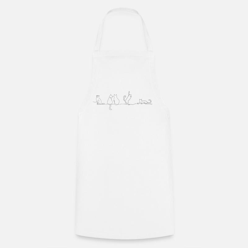 Chat chat chat - Tablier de cuisine - blanc