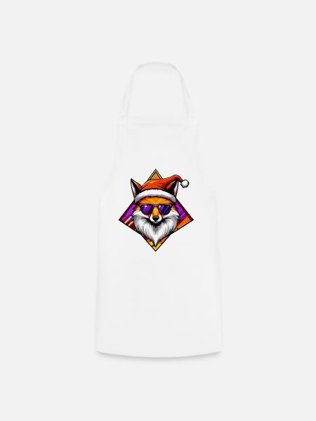 Fuchs Santa Swag - Kochschürze - Weiß