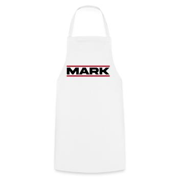 Mark Geschenk  - Kochschürze - Weiß - Vorne - AI Model Male 185 dark (185cm)