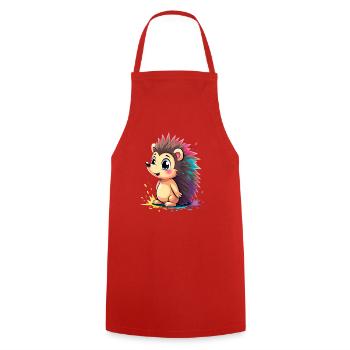 Rainbow spine hedgehog - Cooking Apron - red - Front - AI Model Male 185 dark (185cm)
