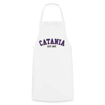 Catania Est. 1975 - Cooking Apron - white - Front - AI Model Male 185 dark (185cm)