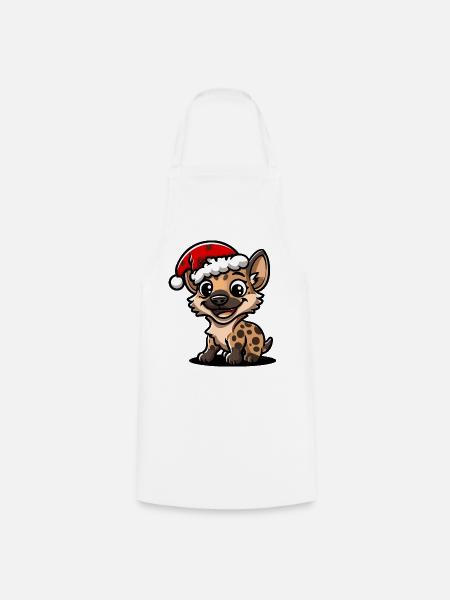 Hyäne Weihnachten - Kochschürze - Weiß