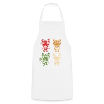 Noël du Père Noël renne - Tablier de cuisine - blanc - Devant - AI Model Male 185 dark (185cm)