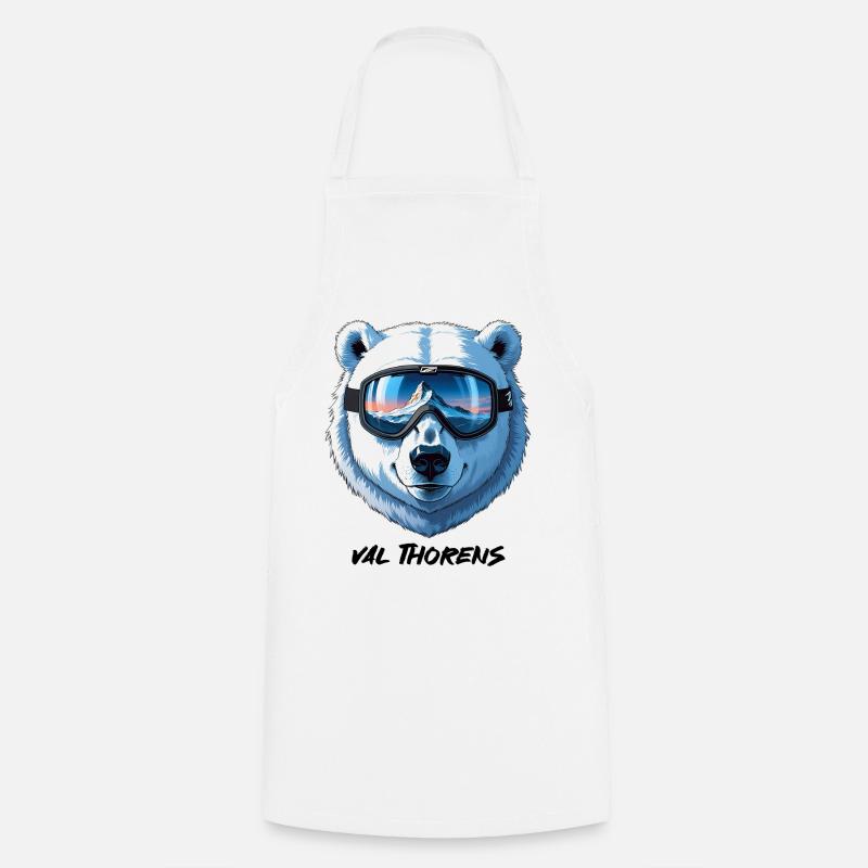 Val Thorens Souvenir Ski 3 Vallées gift - Cooking Apron - white