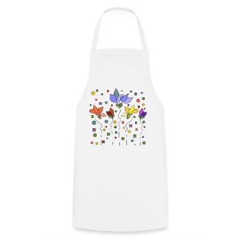 Fleur - Tablier de cuisine - blanc - Devant - AI Model Male 185 dark (185cm)