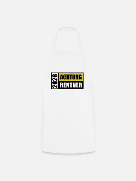 Achtung Rentner 2026 | Pension | Ruhestand - Kochschürze - Weiß