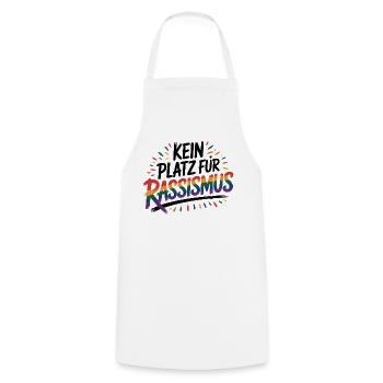 Kein Platz für Rassismus - Cool Pride Logo - Kochschürze - Weiß - Vorne - AI Model Male 185 dark (185cm)