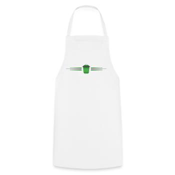 Garbage Can Icon Line - Cooking Apron - white - Front - AI Model Male 185 dark (185cm)