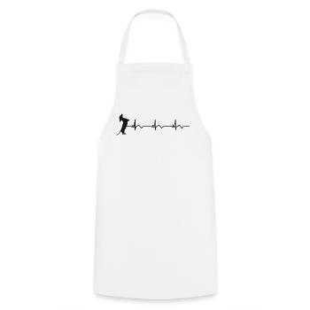 Dackel EKG Herzschlag - Kochschürze - Weiß - Vorne - AI Model Male 185 dark (185cm)