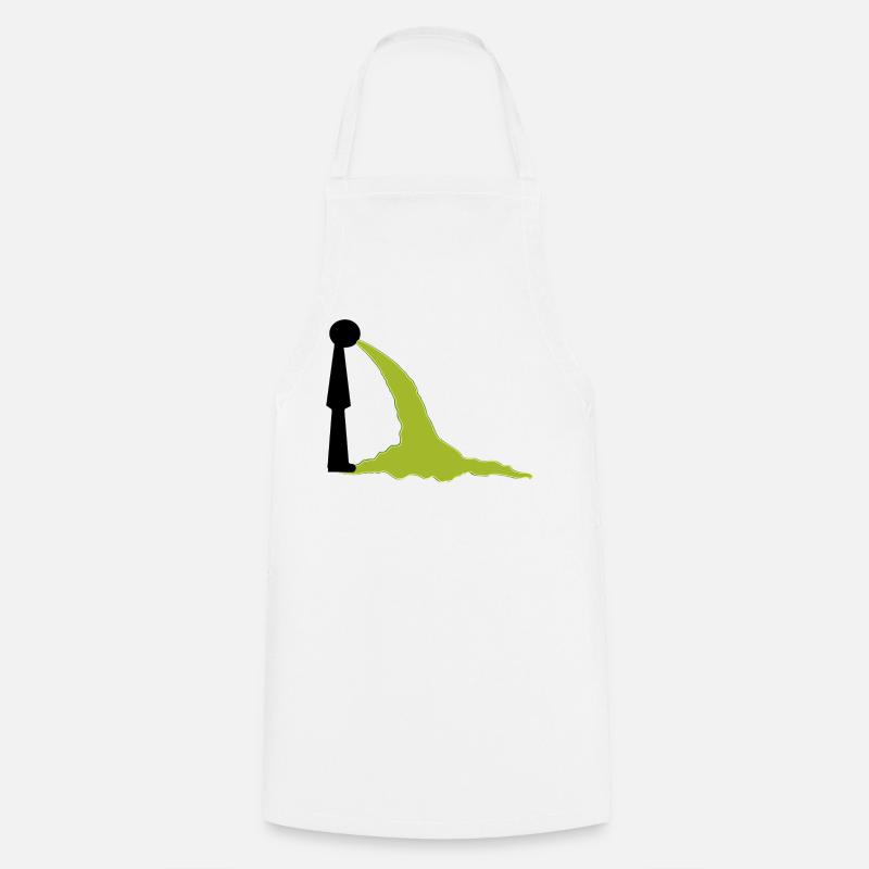Monday I Can Puke - Funny T-Shirt Design - Cooking Apron - white