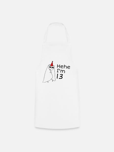 13-jähriges Jubiläum – 13-jähriges Jubiläumsgeschenk - Kochschürze - Weiß