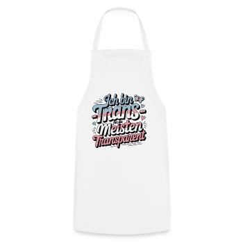 Je suis trans transparent avec la plupart des gens - Tablier de cuisine - blanc - Devant - AI Model Male 185 dark (185cm)