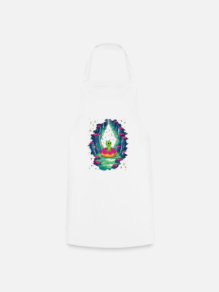 Grotta delle Ciambelle Aliene - Grembiule da cucina - bianco