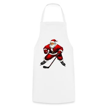 Weihnachten Eishockeyspieler - Cooking Apron - white - Front - AI Model Male 185 dark (185cm)