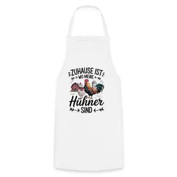 Home is where my chickens are more charming - Cooking Apron - white - Front - AI Model Male 185 dark (185cm)