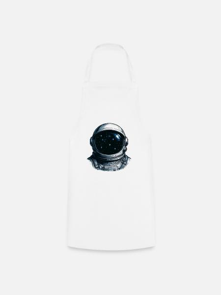 Astronaut Visier Sternenhimmel - Kochschürze - Weiß