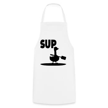 SUP Gans Wassersport Paddeln - Kochschürze - Weiß - Vorne - AI Model Male 185 dark (185cm)