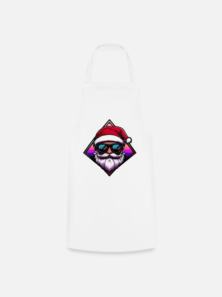 Santa mit Sonnenbrille - Kochschürze - Weiß