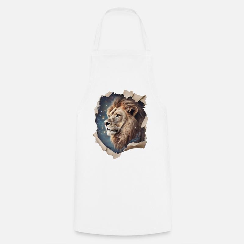 Lion Vintage - Cooking Apron - white