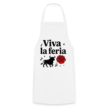 Motif Vive La Féria Taureau Banda Sud-Ouest - Tablier de cuisine - blanc - Devant - AI Model Male 185 dark (185cm)