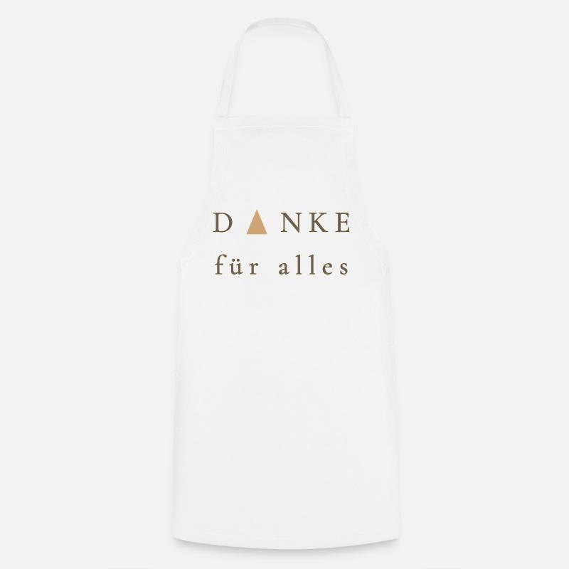 Thank you for everything - Elegant gift - Cooking Apron - white