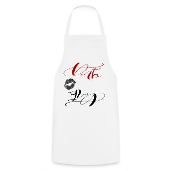 thank you - Cooking Apron - white - Front - AI Model Male 185 dark (185cm)