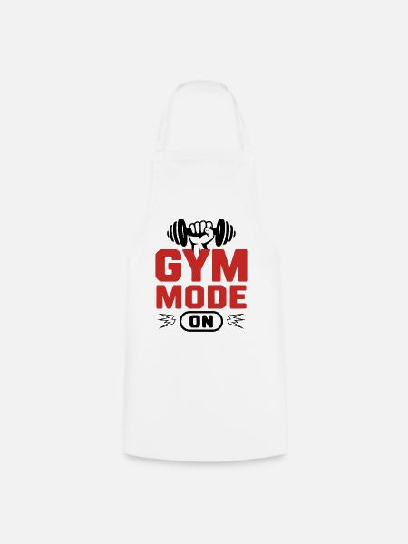 Gym Mode On - Kochschürze - Weiß