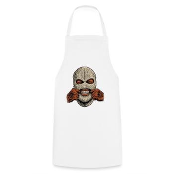 Masque de ski gangster des années 90 Old School Hip Hop - Tablier de cuisine - blanc - Devant - AI Model Male 185 dark (185cm)