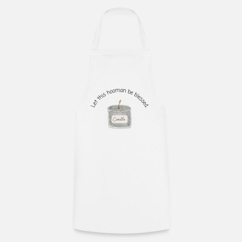 Let This Hooman Be Bl*ssed - Cooking Apron - white