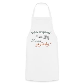 J’ai mesuré : Tu es génial - Tablier de cuisine - blanc - Devant - AI Model Male 185 dark (185cm)