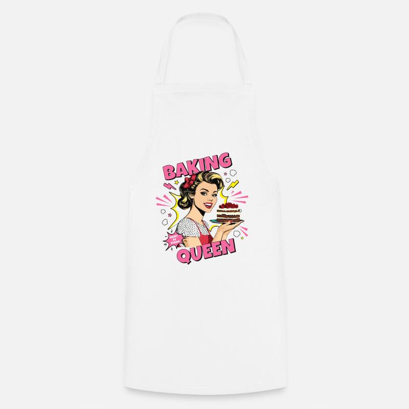 Cuisson Gâteau Cuisson Reine Cuisson Fée Boulanger Pop Art - Tablier de cuisine - blanc