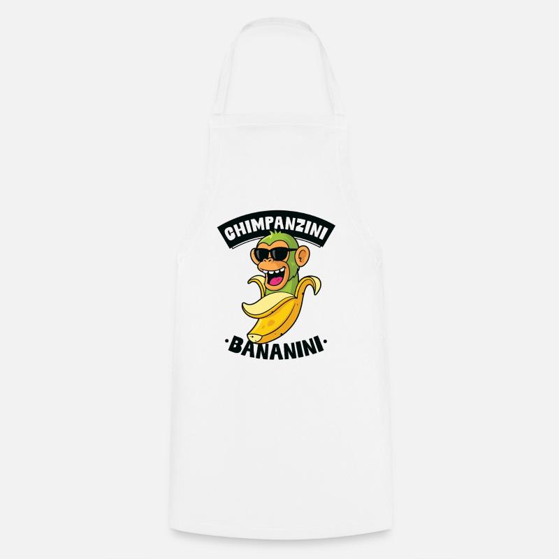 Chimpanzini Bananini - Cooking Apron - white
