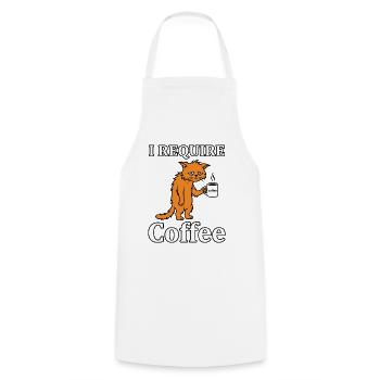 Ich brauche Kaffee Spruch Lustige Müde Katze - Kochschürze - Weiß - Vorne - AI Model Male 185 dark (185cm)