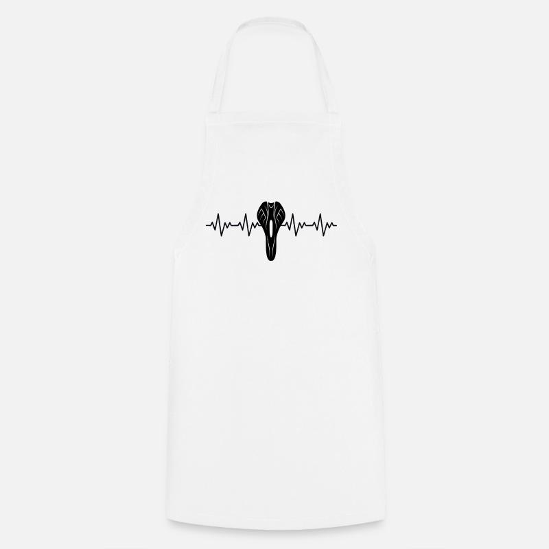 Vélo Selle Selle VTT ECG en descente - Tablier de cuisine - blanc