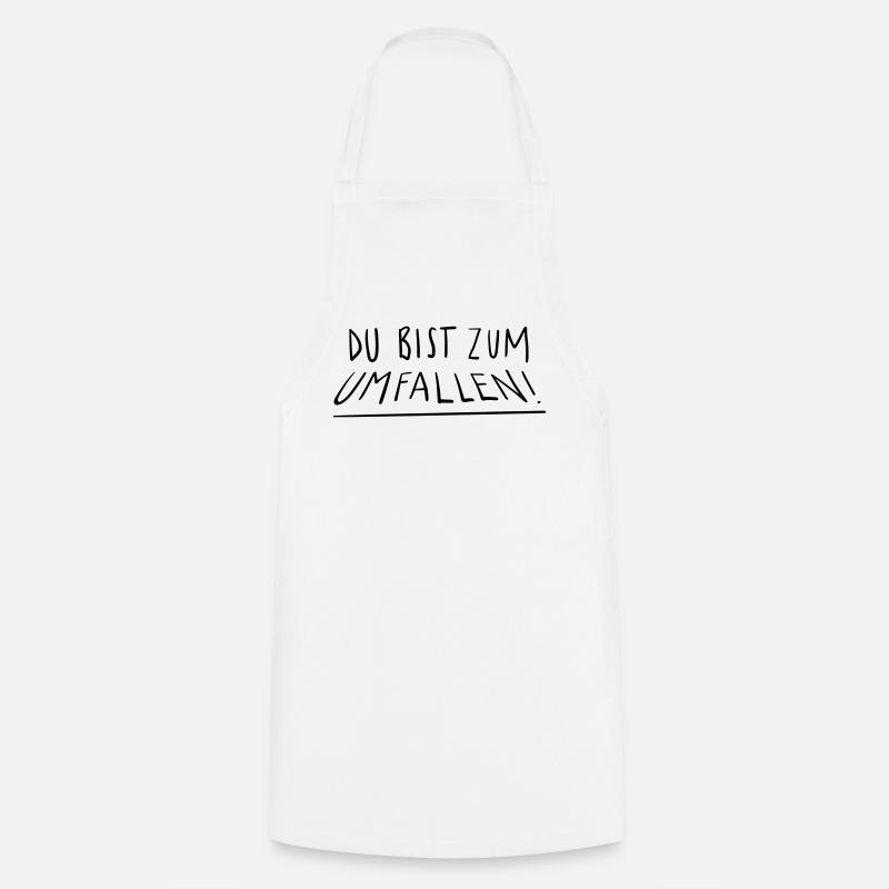 Tu vas tomber - Tablier de cuisine - blanc