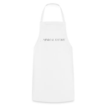 Minimal Effort Shirt – Funny Lazy Statement - Cooking Apron - white - Front - AI Model Male 185 dark (185cm)
