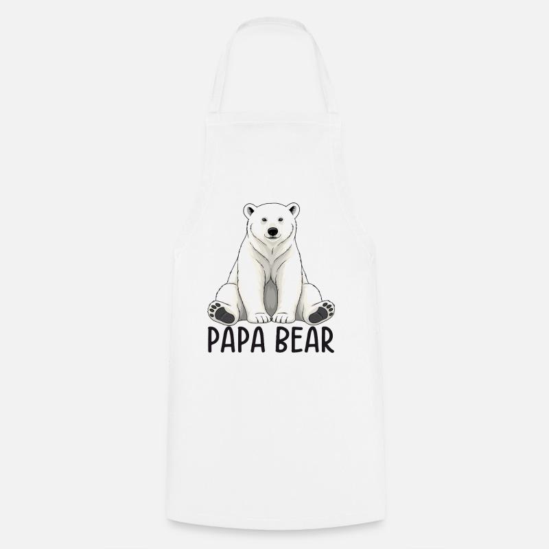Papa Ours - Tablier de cuisine - blanc