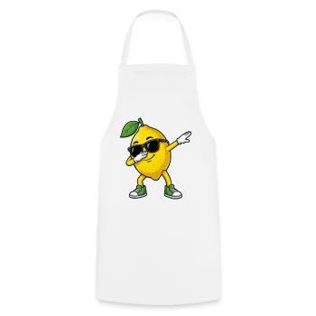 Dessin animé Dun Citron dans la pose Dab - Tablier de cuisine - blanc - Devant - AI Model Male 185 dark (185cm)